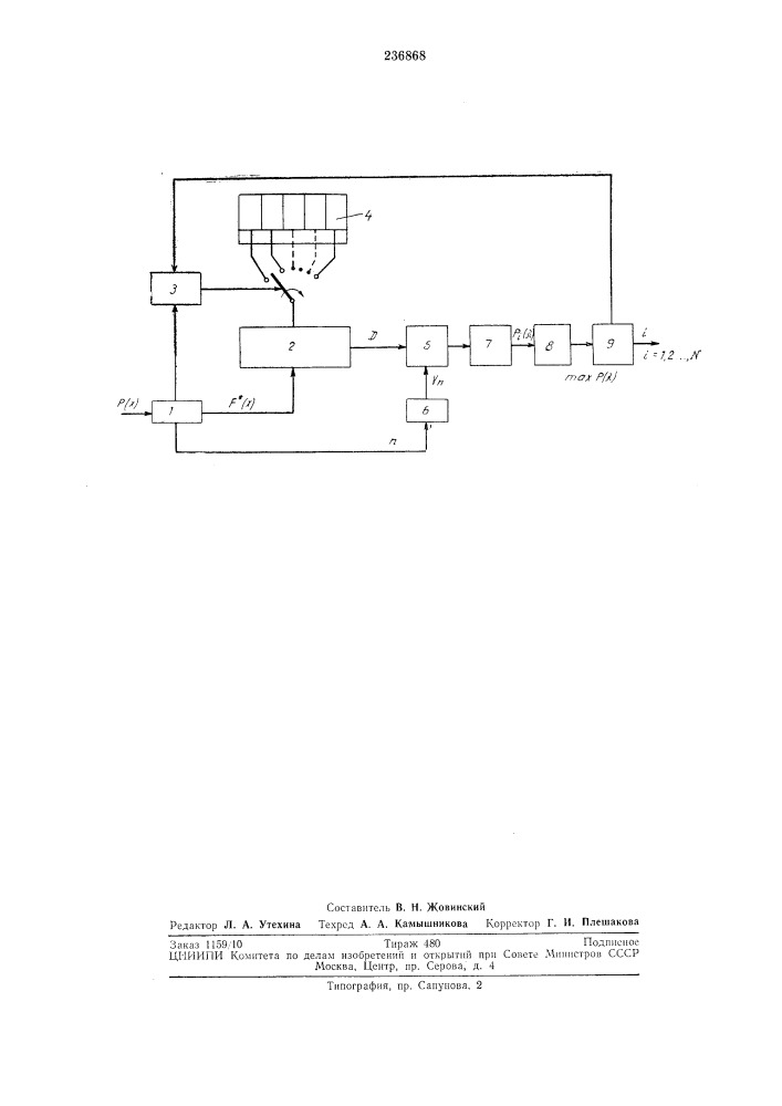 Устройство для оценки функций распределения электрических сигналов (патент 236868)