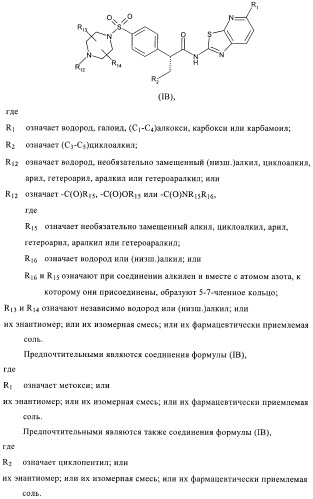 Сульфонамидтиазолпиридиновые производные как активаторы глюкокиназы, пригодные для лечения диабета типа 2 (патент 2412192)