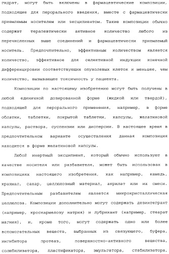 Способы лечения рака с использованием ингибиторов hdac (патент 2356547)