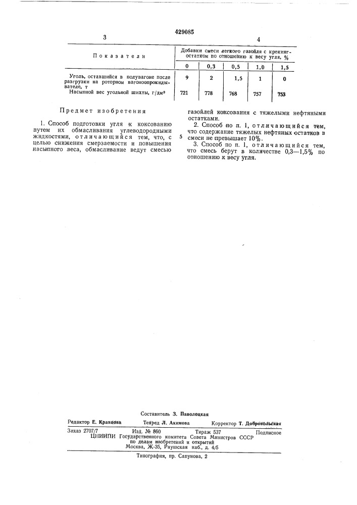 Патент ссср  429085 (патент 429085)