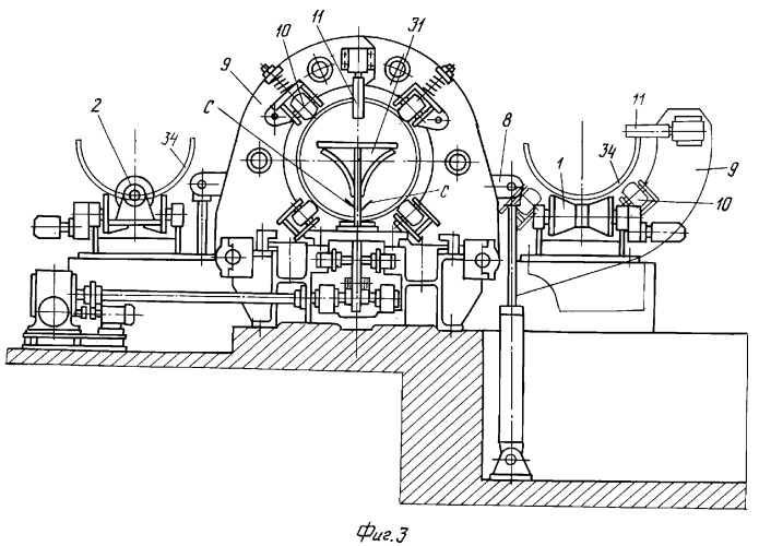 Стан для производства сварных двухшовных труб (патент 2296024)