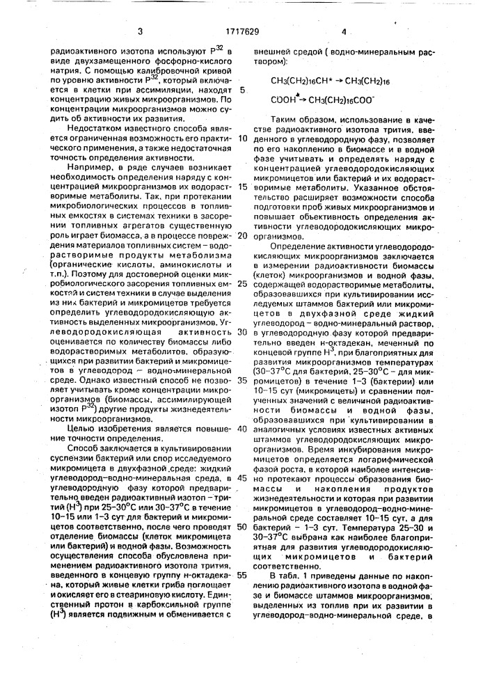 Способ определения углеводородокисляющей активности микроорганизмов (патент 1717629)