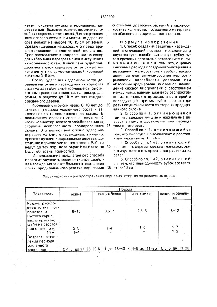 Способ создания защитных насаждений (патент 1639509)