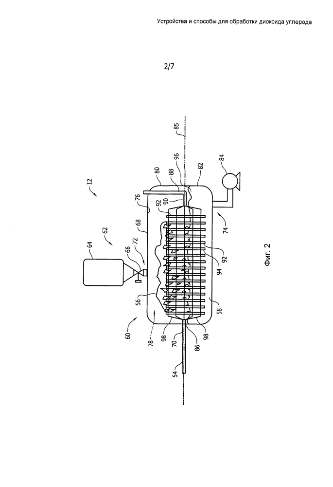 Устройство и способы для обработки диоксида углерода (патент 2601679)