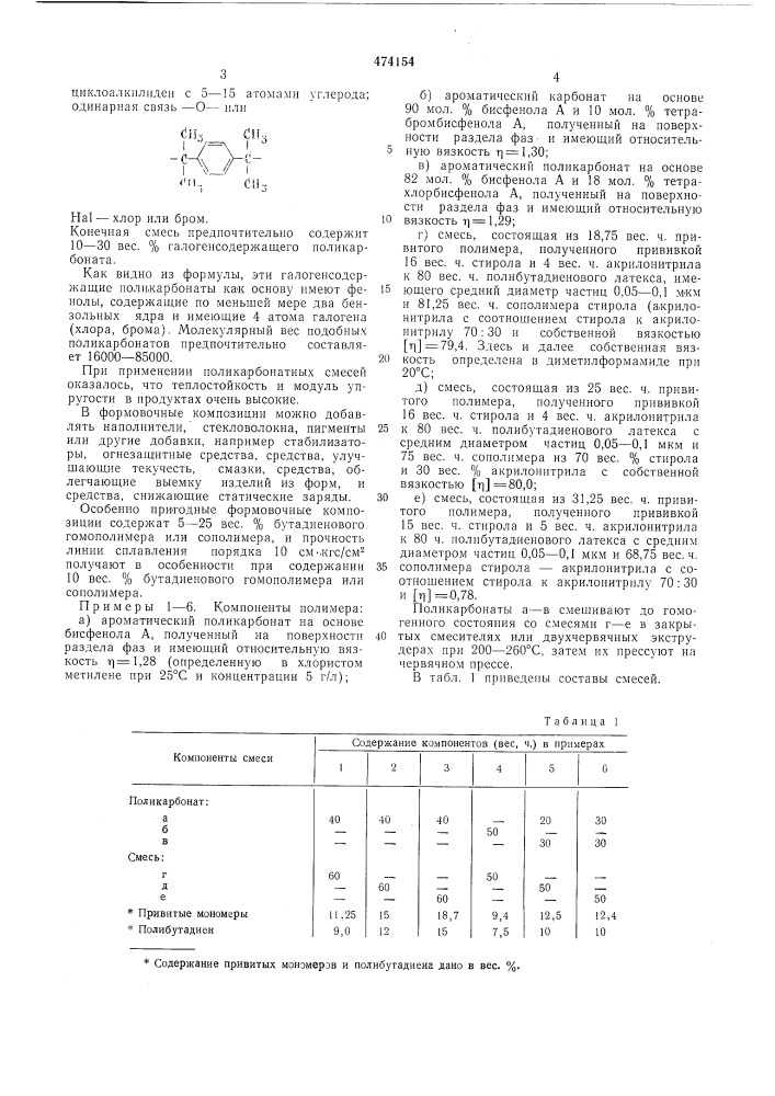 Термопластичная формовочная композиция (патент 474154)