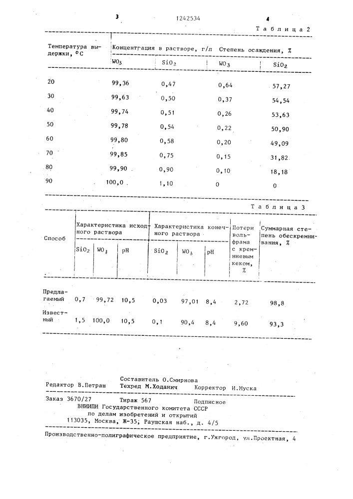 Способ переработки шеелитовых концентратов (патент 1242534)