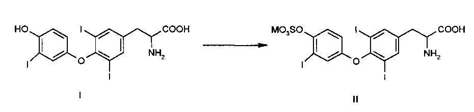 Способ получения сульфатированного производного 3,5-дийод-о-[3-йодфенил]-l-тирозина (патент 2610093)