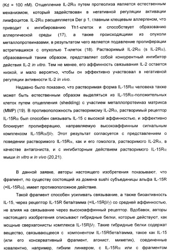 Соединение, предназначенное для стимуляции пути передачи сигнала через il-15rбета/гамма, с целью индуцировать и/или стимулировать активацию и/или пролиферацию il-15rбета/гамма-положительных клеток, таких как nk-и/или t-клетки, нуклеиновая кислота, кодирующая соединение, вектор экспрессии, клетка-хозяин, адъювант для иммунотерапевтической композиции, фармацевтическая композиция и лекарственное средство для лечения состояния или заболевания, при котором желательно повышение активности il-15, способ in vitro индукции и/или стимуляции пролиферации и/или активации il-15rбета/гамма-положительных клеток и способ получения in vitro активированных nk-и/или t-клеток (патент 2454463)