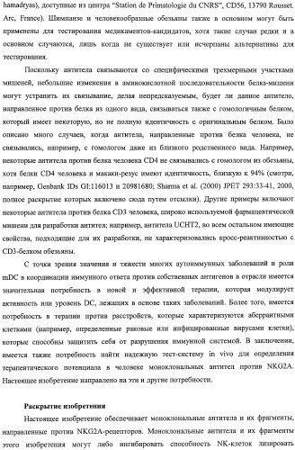 Моноклональные антитела против nkg2a (патент 2481356)