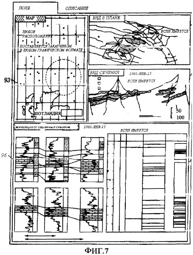 Способ (варианты) и система для отображения данных диаграммы геофизических исследований скважины и вспомогательных данных для их записи и интерпретации (патент 2305184)