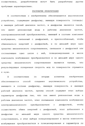 Акустическое устройство и способ создания акустического устройства (патент 2361371)