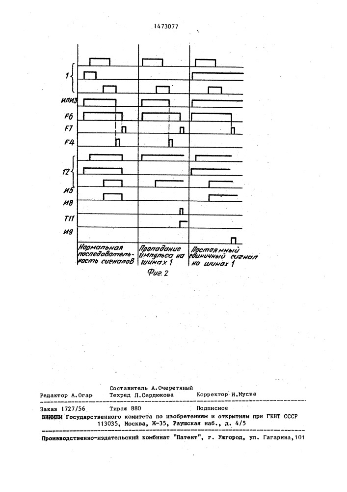 Устройство для контроля серий импульсов (патент 1473077)