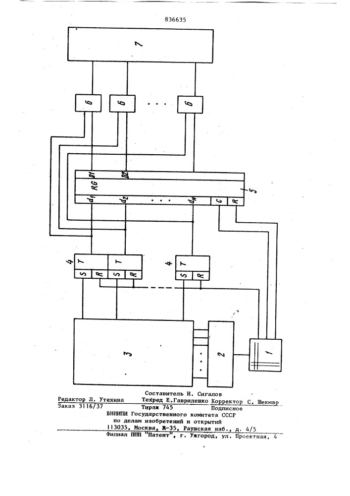 "устройство для формирования тес-tob комбинационных логических бло-kob (патент 836635)