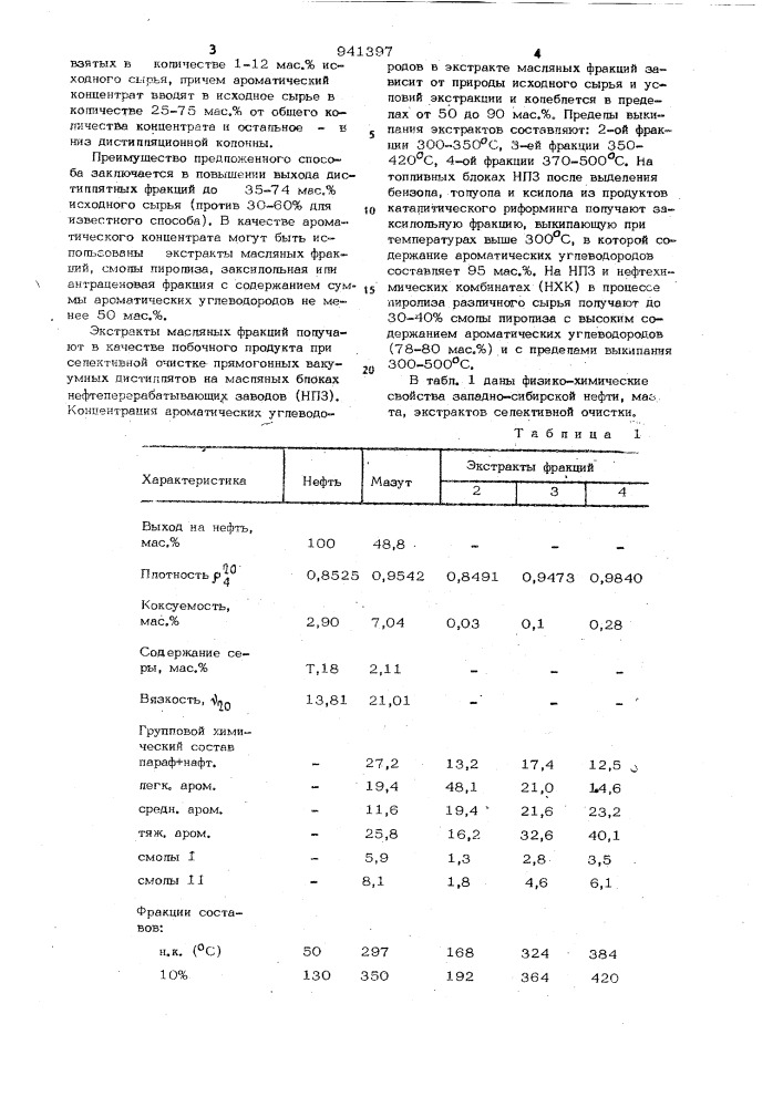 Способ получения дистиллятных фракций (патент 941397)