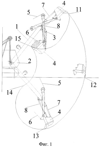 Рабочее оборудование одноковшового экскаватора (патент 2450106)