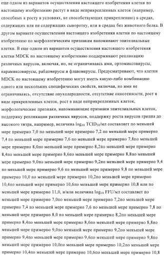 Линии клеток почки собаки майдин-дэрби (mdck), поддерживающие рост вирусов до высоких титров, и способ применения этих клеток в биореакторе (патент 2487935)