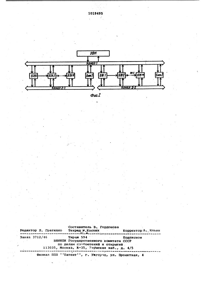 Буферное запоминающее устройство (патент 1019495)