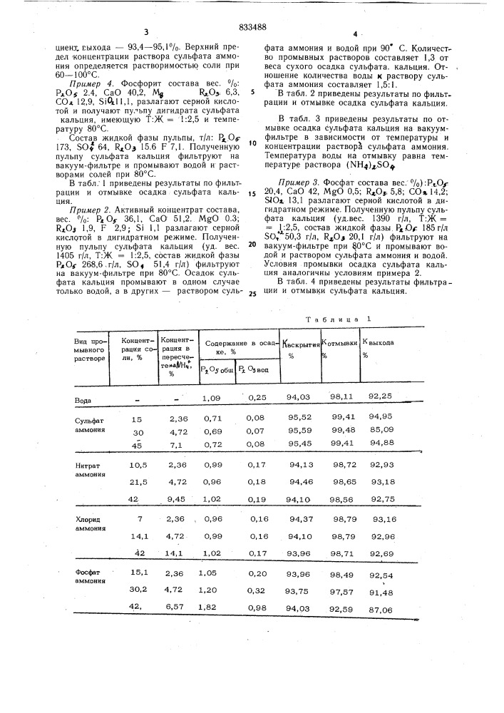 Способ получения фосфорной кислоты (патент 833488)