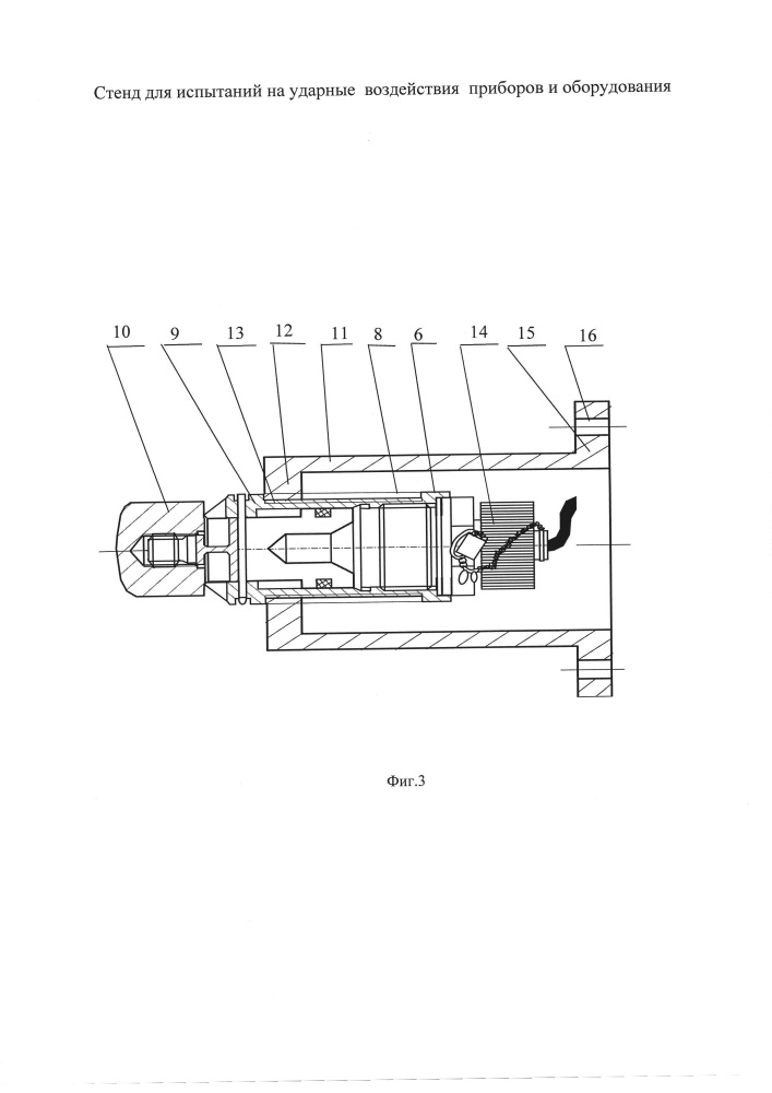 Стенд для испытаний на ударные воздействия приборов и оборудования (патент 2616353)