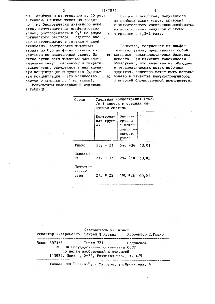 Способ получения иммуностимулятора (патент 1187824)