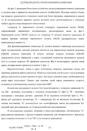Способ и устройство для регулирования момента зажигания (патент 2371601)