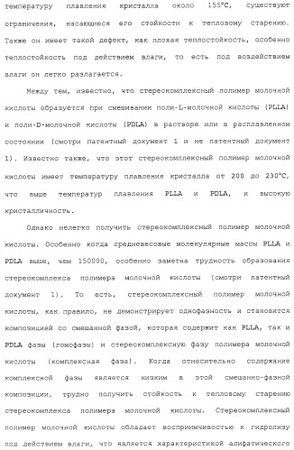 Композиция полимера молочной кислоты и формованное изделие из данной композиции (патент 2485144)