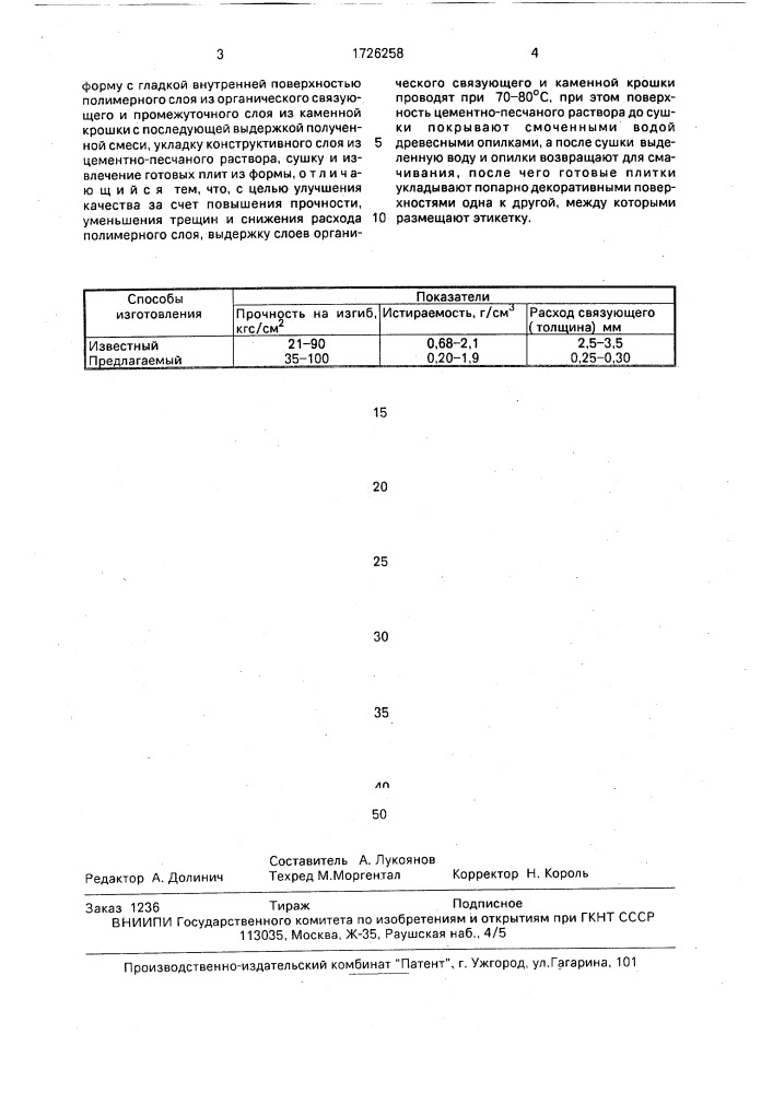 Способ изготовления слоистых декоративно-облицовочных плит (патент 1726258)
