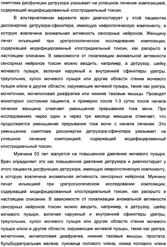 Способы лечения мочеполовых-неврологических расстройств с использованием модифицированных клостридиальных токсинов (патент 2491086)