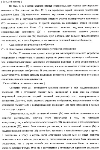 Слоистый блок оптического элемента и способ его изготовления, подсветка и жидкокристаллическое устройство отображения (патент 2421658)