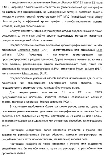 Очищенные белки оболочки вируса гепатита с для диагностического и терапевтического применения (патент 2313363)