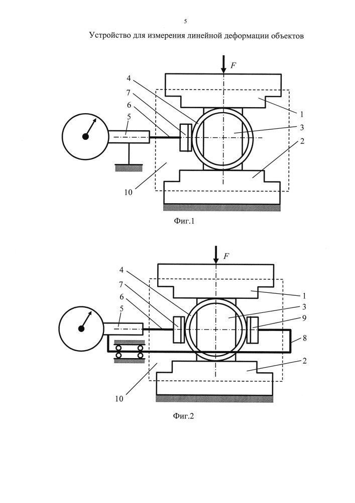Устройство для измерения линейной деформации объектов (патент 2617888)