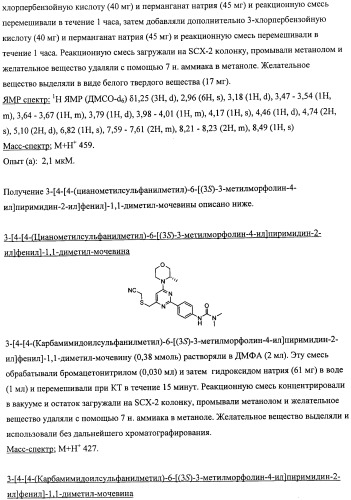 Производные морфолинопиримидина, полезные для лечения пролиферативных нарушений (патент 2440349)