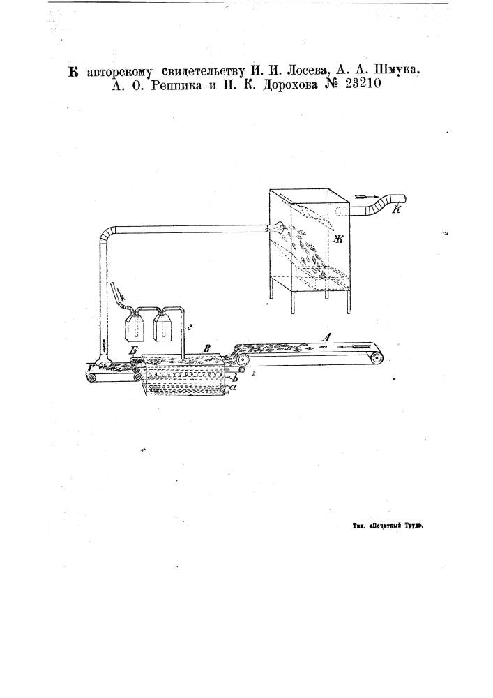 Способ паро-воздушного увлажнения и расщипки табака при помощи обработки его паром (патент 23210)
