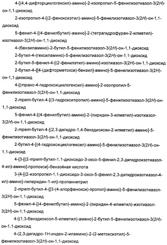 Неанилиновые производные изотиазол-3(2н)-он-1,1-диоксидов как модуляторы печеночных х-рецепторов (патент 2415135)