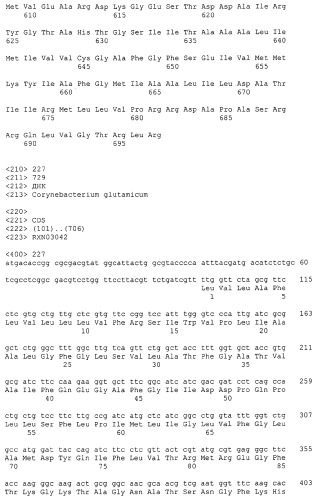 Гены corynebacterium glutamicum, кодирующие белки резистентности и толерантности к стрессам (патент 2303635)