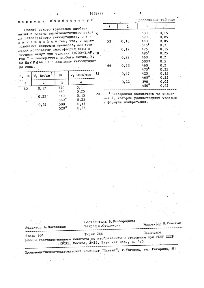 Способ сухого травления ниобата лития (патент 1638222)