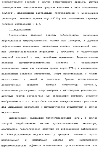 Новый лиганд рецептора цитокина zcytor17 (патент 2360923)