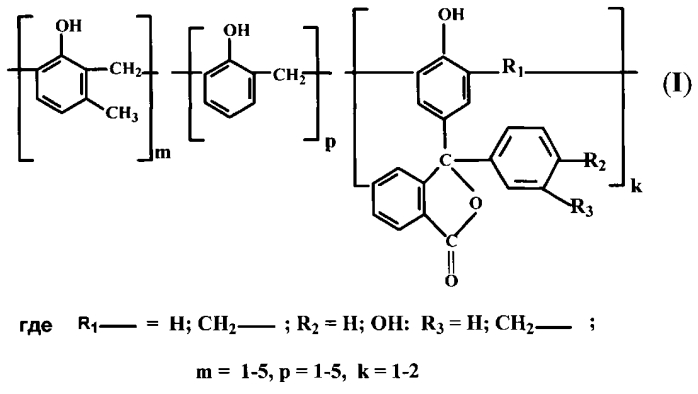 Соолигофенолформальдегидные фталидсодержащие новолаки для получения сшитых фталидсодержащих сополимеров, способы их получения (варианты) и сшитые фталидсодержащие сополимеры в качестве конструкционных полимеров (патент 2549834)