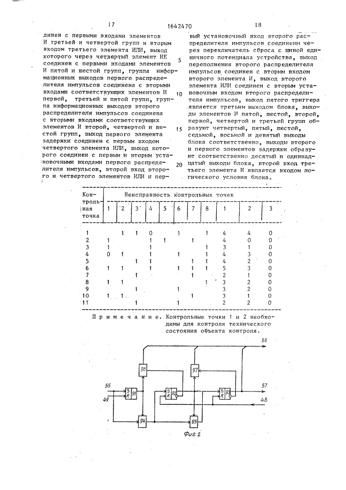 Устройство для контроля дискретных объектов (патент 1642470)