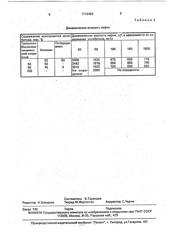 Ингибитор сероводородной коррозии и наводораживания стали (патент 1719462)