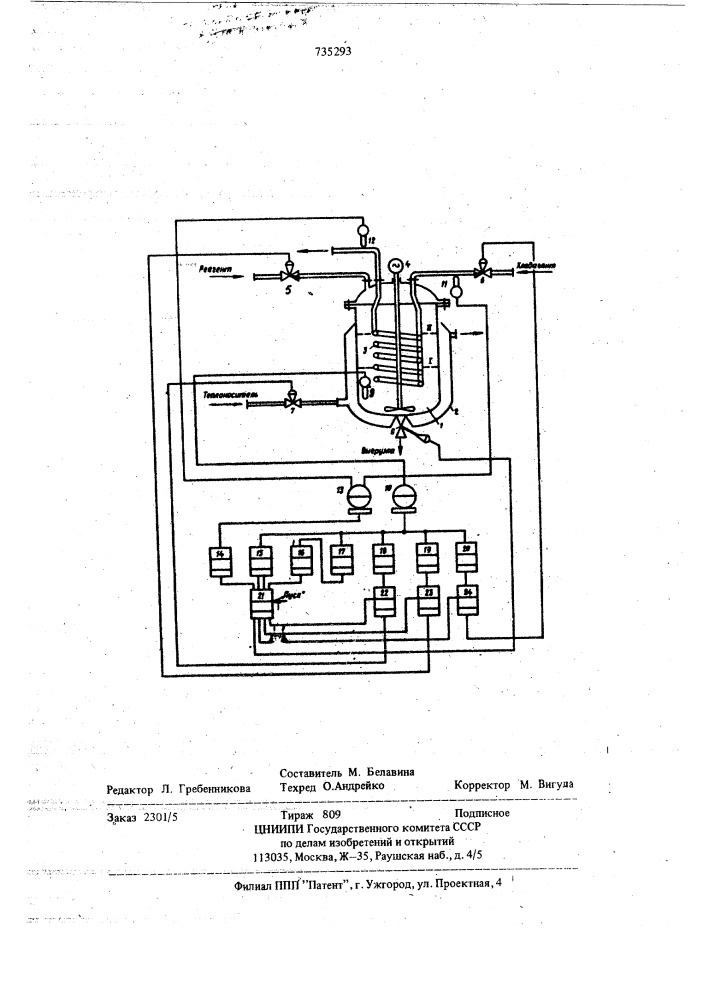 Способ управления экзотермическим процессом (патент 735293)