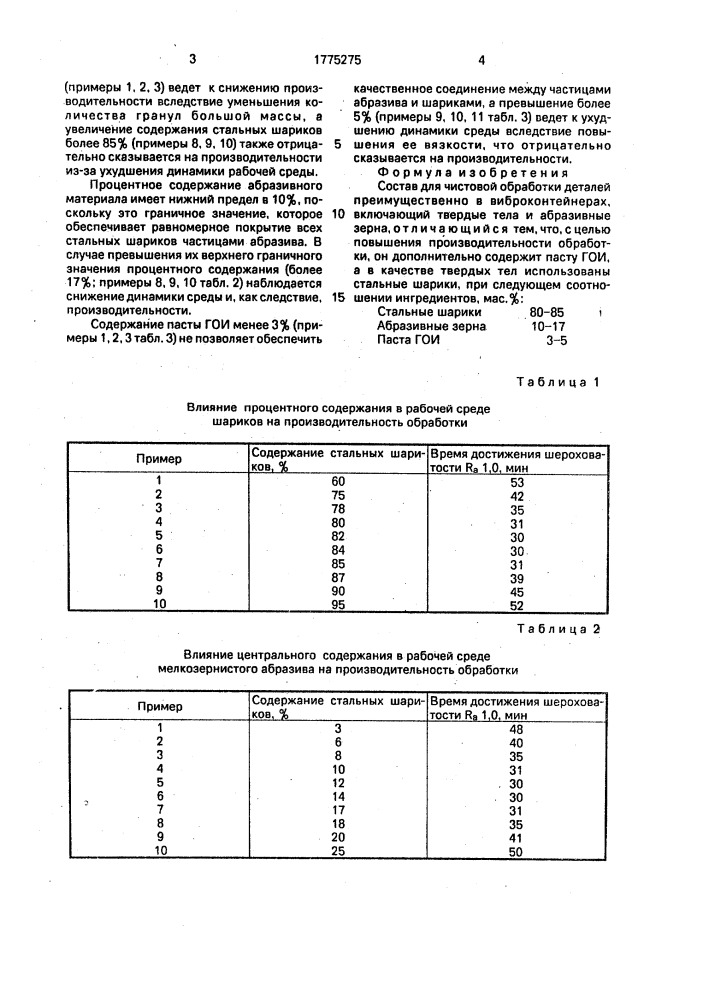 Состав для чистовой обработки деталей (патент 1775275)