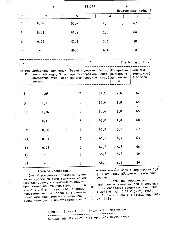 Способ получения целлюлозы (патент 883217)