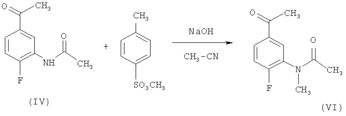 N-(5-ацетил-2-фторфенил)-n-метилацетамид, способ получения n-[5-(3-диметиламино-акрилоил)-2-фторфенил]-n-метилацетамида и способ получения n-{2-фтор-5-[3-тиофен-2-карбонил-пиразоло [1,5-а]пиримидин-7-ил]фенил}-n-метилацетамида (патент 2503655)