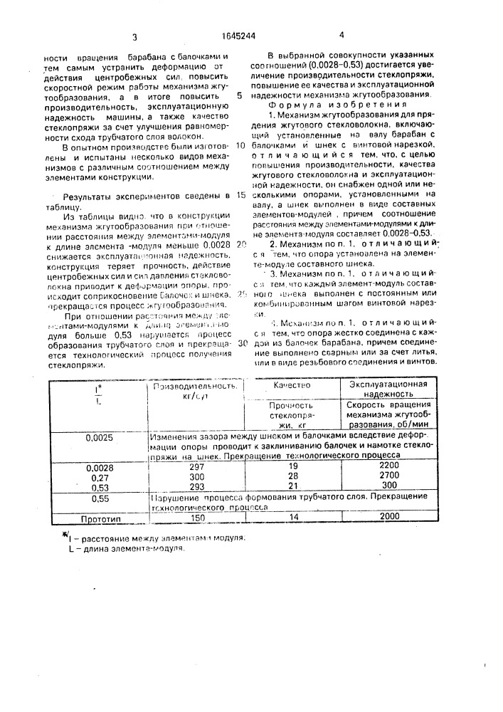 Механизм жгутообразования для прядения жгутового стекловолокна (патент 1645244)