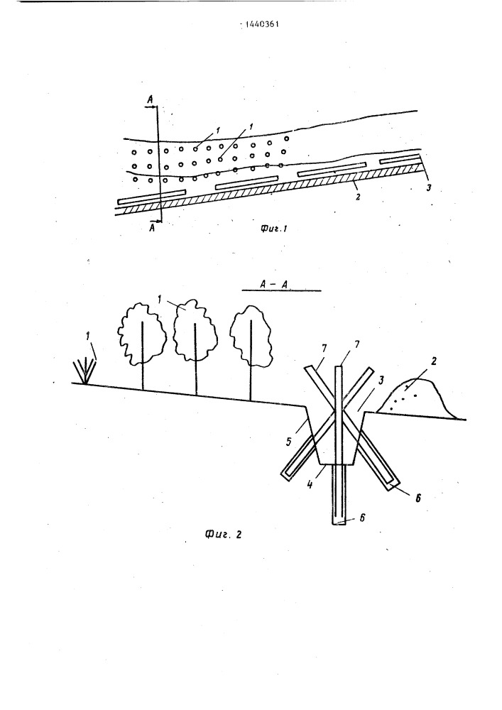 Способ борьбы с эрозией почв на склонах (патент 1440361)