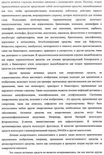 Лекарственные ядра для замедленного высвобождения терапевтических средств (патент 2478366)