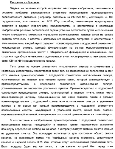 Система радиосвязи на основе приемопередатчиков с поддержкой совместного использования спектра (патент 2316910)