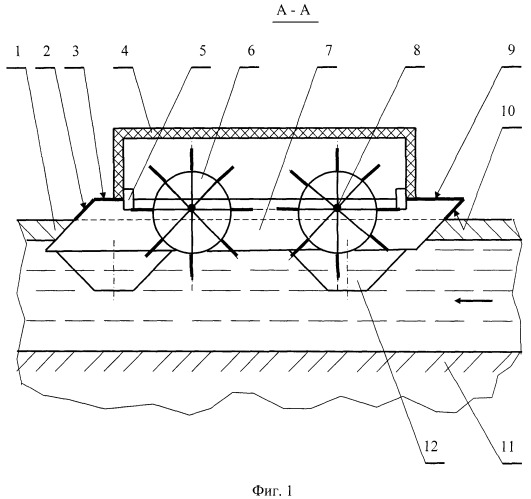 Понтонная гидроэнергетическая установка (патент 2511950)