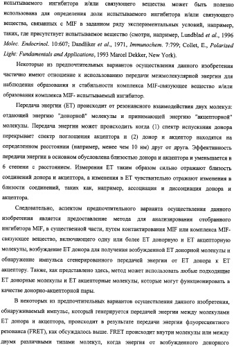 Ингибиторы фактора ингибирования миграции макрофага и способы для их идентификации (патент 2327695)